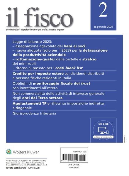 il fisco – 16 Gennaio 2023 Cover