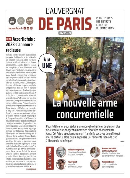 L’Auvergnat de Paris – 05 janvier 2023 Cover