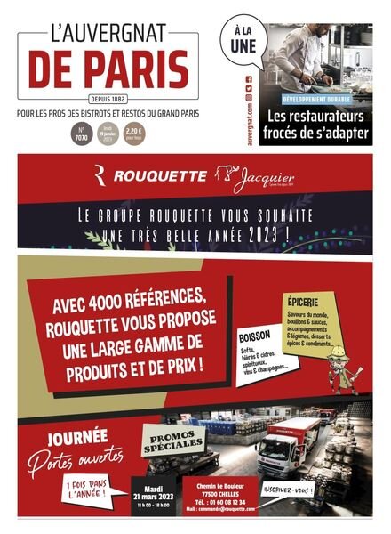 L’Auvergnat de Paris – 19 janvier 2023 Cover