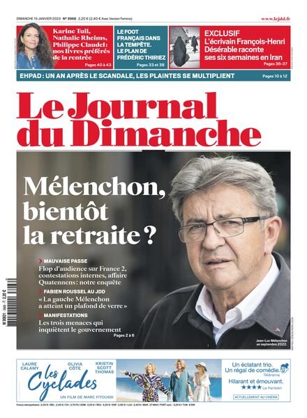Le Journal du Dimanche – 15 janvier 2023 Cover
