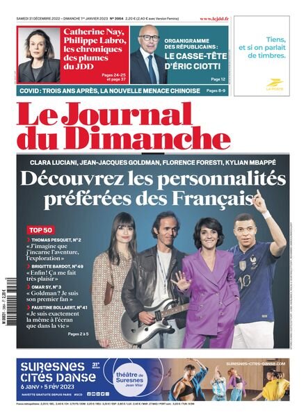 Le Journal du Dimanche – 31 decembre 2022 Cover