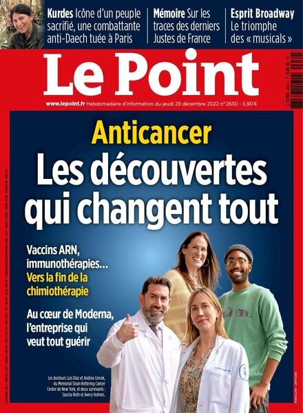 Le Point – 29 decembre 2022 Cover