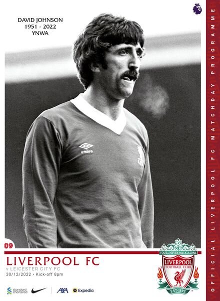 Liverpool FC Programmes – Liverpool FC vs Leicester City – 30 December 2022 Cover