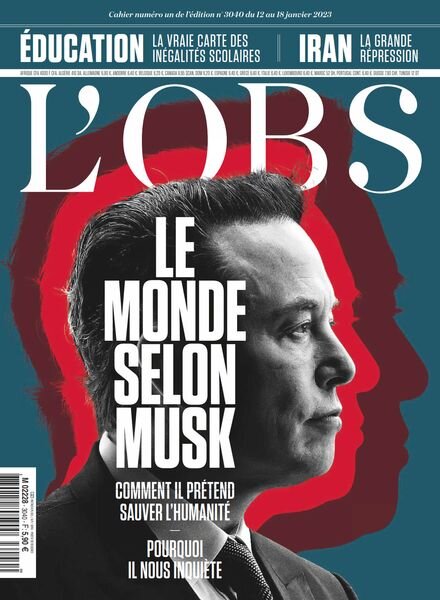 L’Obs – 12 Janvier 2023 Cover