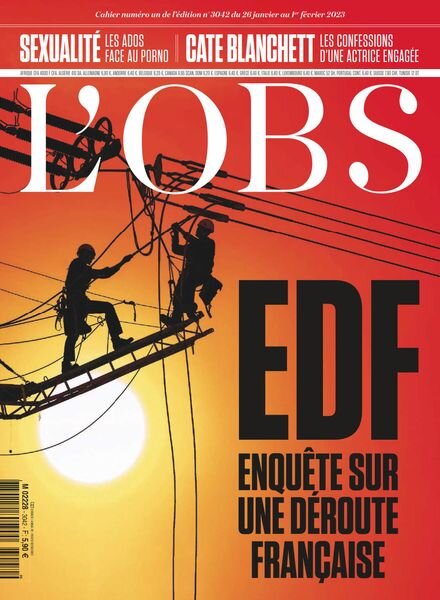 L’Obs – 26 Janvier 2023 Cover