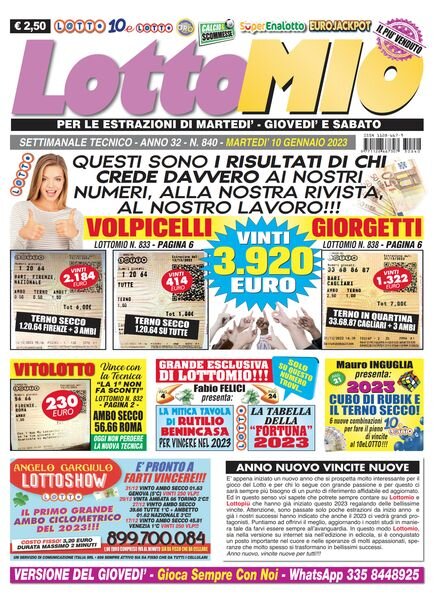 Lottomio – 10 Gennaio 2023 Cover