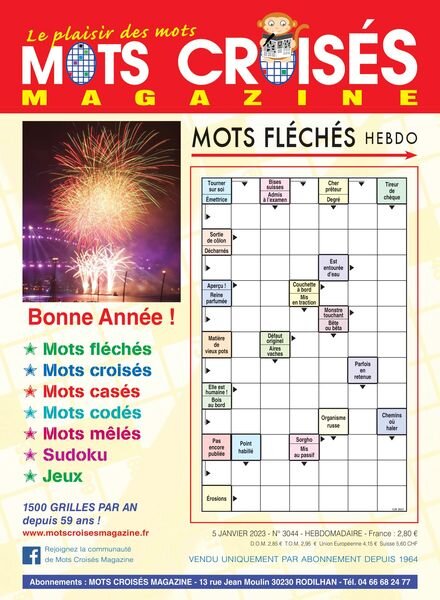 Mots Croises Magazine – 05 janvier 2023 Cover