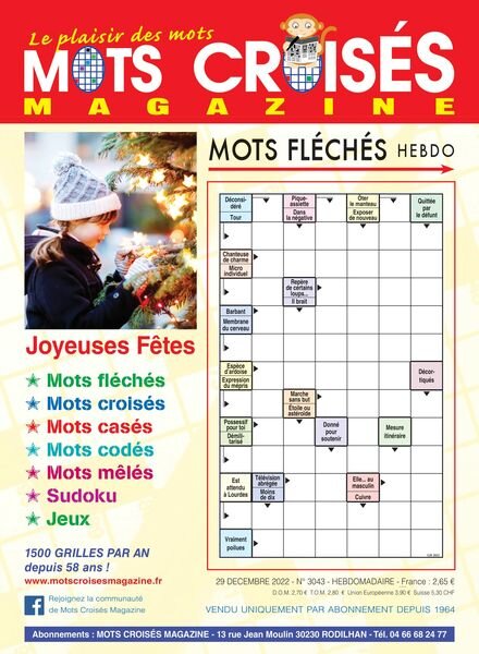 Mots Croises Magazine – 29 decembre 2022 Cover