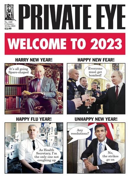 Private Eye Magazine – Issue 1589 – 6 January 2023 Cover