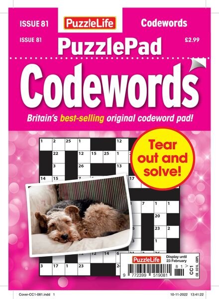 PuzzleLife PuzzlePad Codewords – 26 January 2023 Cover