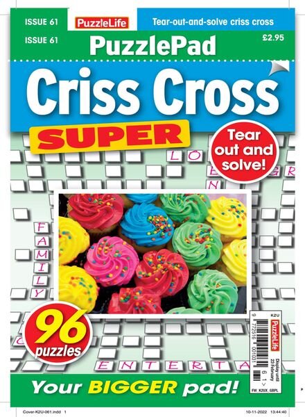 PuzzleLife PuzzlePad Criss Cross Super – 26 January 2023 Cover
