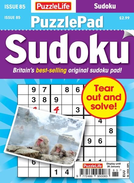 PuzzleLife PuzzlePad Sudoku – 29 December 2022 Cover