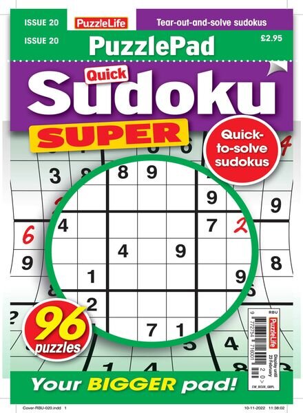 PuzzleLife PuzzlePad Sudoku Super – 26 January 2023 Cover