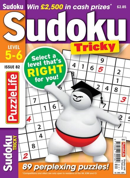 PuzzleLife Sudoku Tricky – January 2023 Cover
