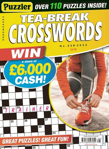 Puzzler Tea-Break Crosswords – January 2023 Cover