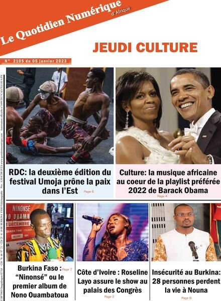Quotidien Numerique d’Afrique – 05 janvier 2023 Cover