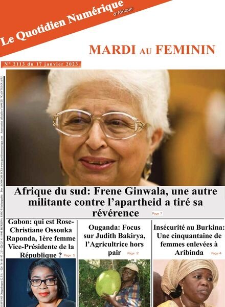 Quotidien Numerique d’Afrique – 17 janvier 2023 Cover