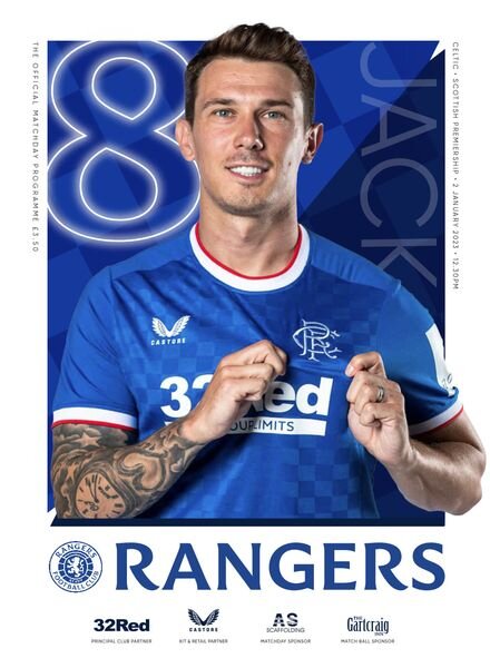 Rangers Football Club Matchday Programme – Rangers vs Celtic – 2 January 2023 Cover