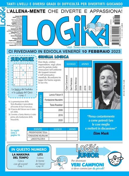 Settimana Logika – 10 gennaio 2023 Cover