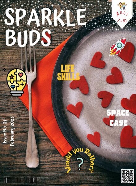 Sparkle Buds Kids Magazine Ages 7-10 – February 2023 Cover