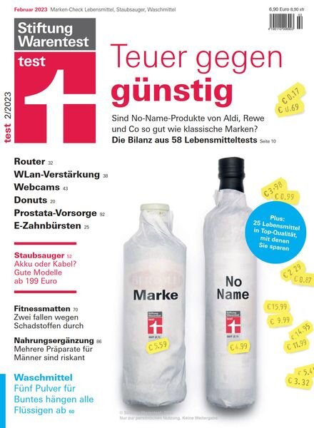 Stiftung Warentest Test – Februar 2023 Cover