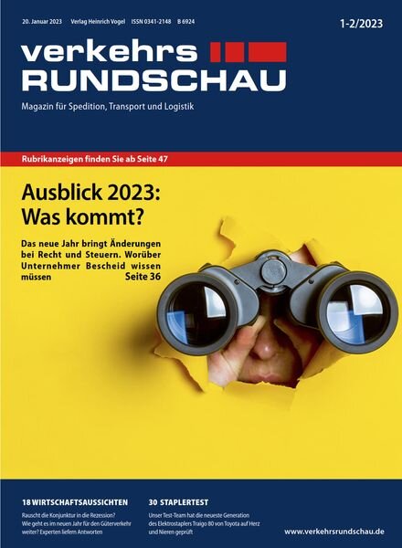 VerkehrsRundschau – Januar 2023 Cover