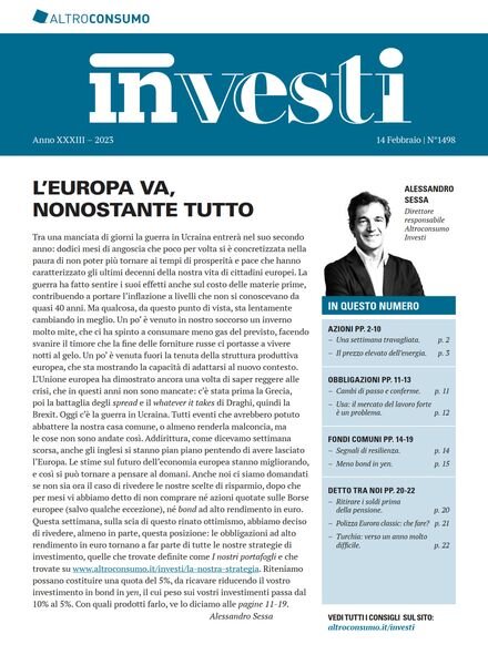 Altroconsumo Investi – 14 Febbraio 2023 Cover