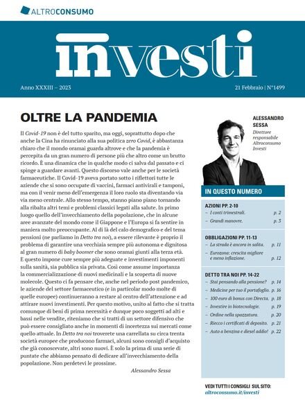 Altroconsumo Investi – 21 Febbraio 2023 Cover