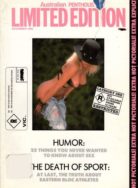 Australian Penthouse Limited Edition – November 1990 Cover