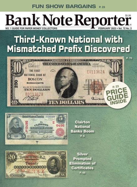 Bank Note Reporter – February 2023 Cover