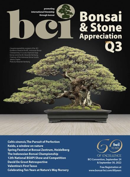 BCI Bonsai & Stone Appreciation Magazine – August 2022 Cover