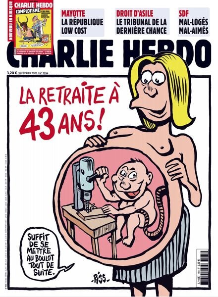 Charlie Hebdo – 8 Fevrier 2023 Cover