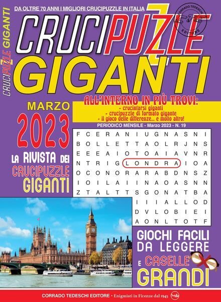 Crucipuzzle Giganti – 15 febbraio 2023 Cover