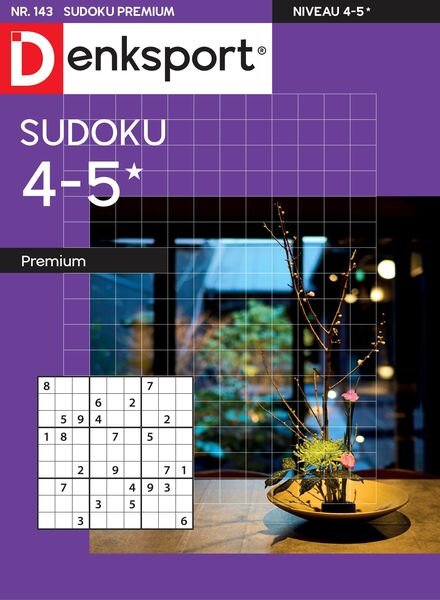 Denksport Sudoku 4-5 premium – 16 februari 2023 Cover