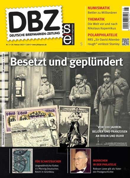 Deutsche Briefmarken-Zeitung – 20 Februar 2023 Cover