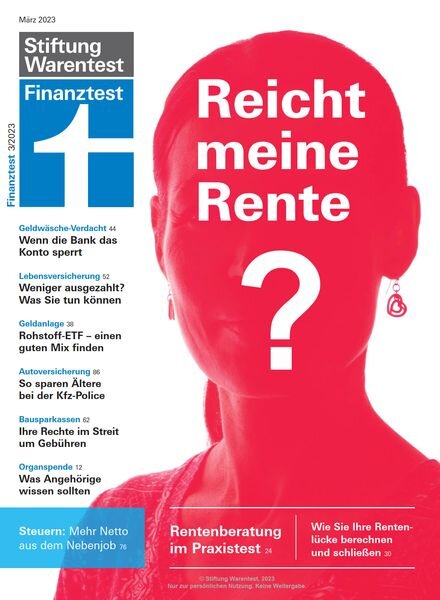 Finanztest – Marz 2023 Cover