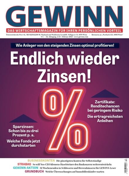 Gewinn – Februar 2023 Cover