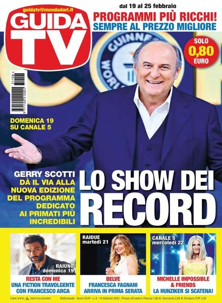 GuidaTV – 14 febbraio 2023 Cover