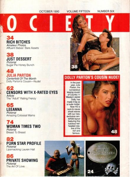 High Society – October 1990 Cover