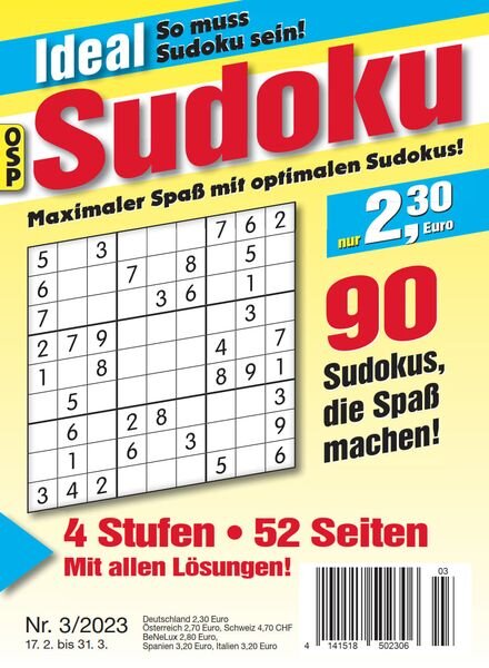 Ideal Sudoku – Nr 3 2023 Cover