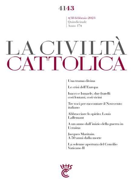 La Civilta Cattolica – 4 Febbraio 2023 Cover