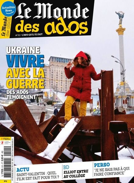 Le Monde des Ados – 01 fevrier 2023 Cover