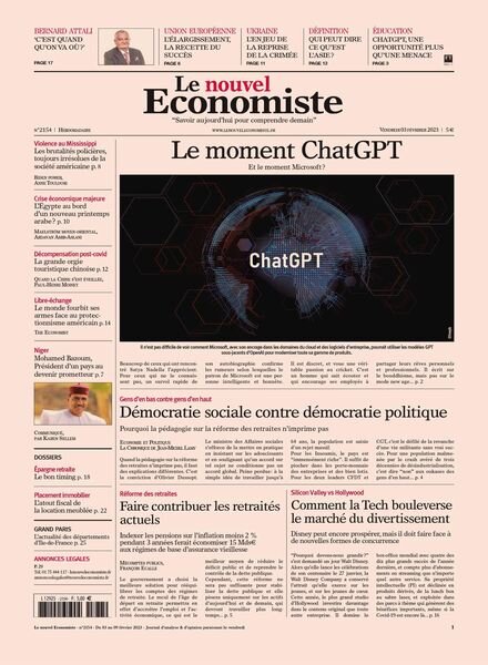 Le nouvel Economiste – 03 fevrier 2023 Cover