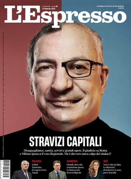l’Espresso – 12 Febbraio 2023 Cover