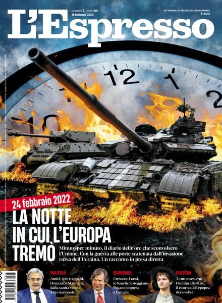 l’Espresso – 19 Febbraio 2023 Cover