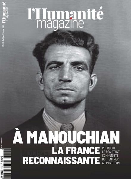 L’Humanite Magazine – 16 fevrier 2023 Cover
