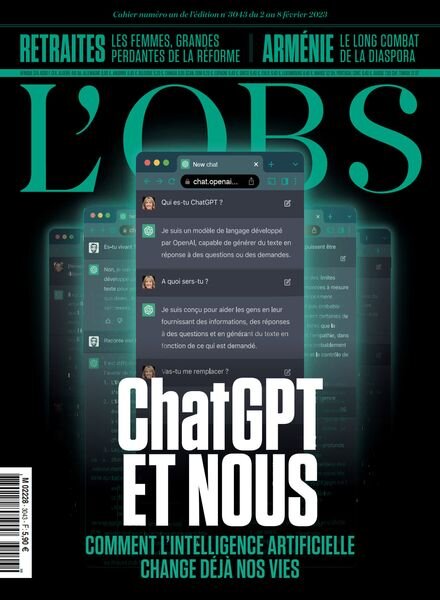 L’Obs – 2 Fevrier 2023 Cover