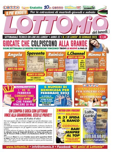 Lottomio – 30 Gennaio 2023 Cover