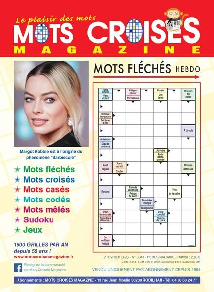 Mots Croises Magazine – 02 fevrier 2023 Cover