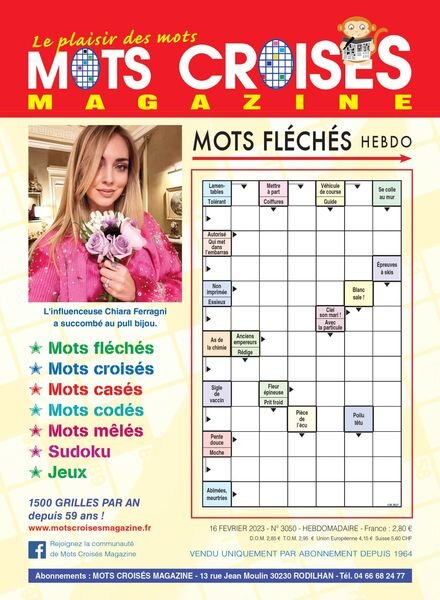 Mots Croises Magazine – 16 fevrier 2023 Cover